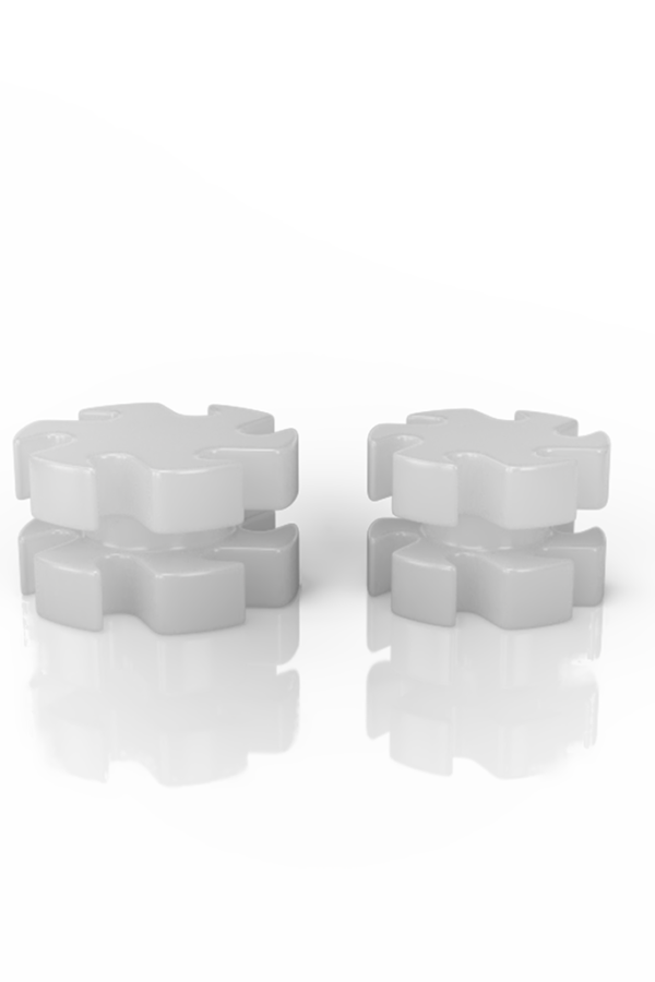 Quartz Opaque Dab Gears (2PK)