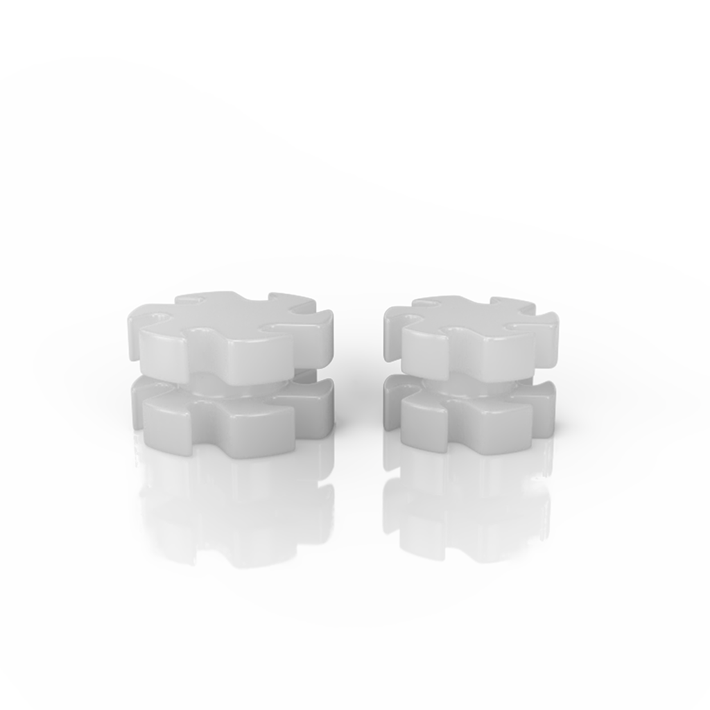 Quartz Opaque Dab Gears (2PK)