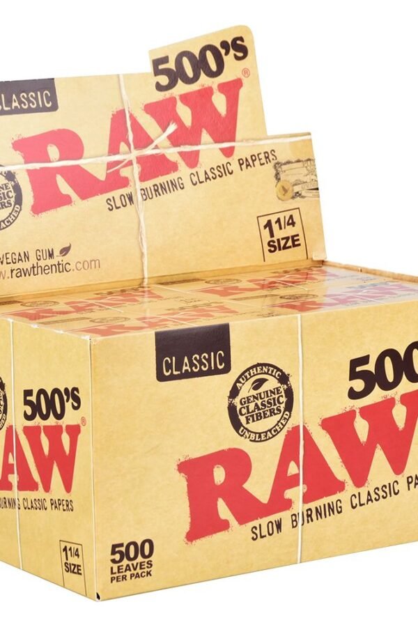 RAW Classic Creaseless 500's Papers - 500pc / 1 1/4"" 20pk