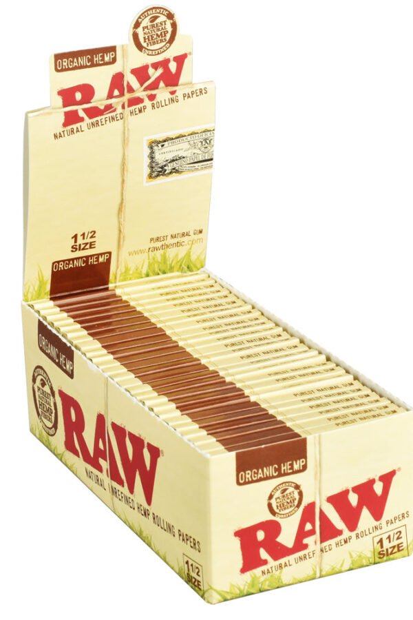 RAW Organic Hemp Rolling Papers - 25 pcs, 1 1/2""