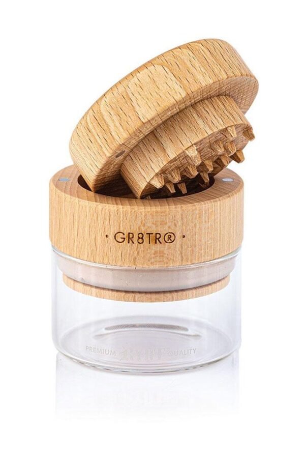 RYOT Solid Wood GR8TR Top w/ Glass Jar