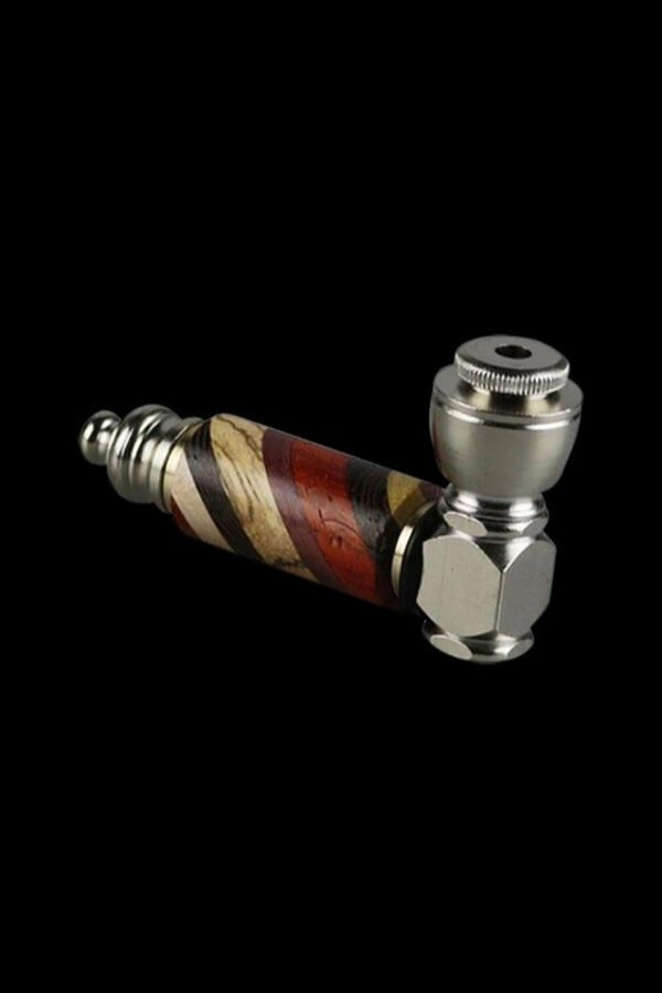 Rainbow Wood & Stainless Steel Hand Pipe