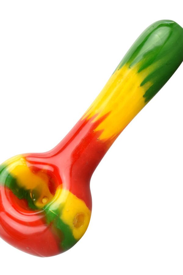 Rasta Color Block Spoon Pipe