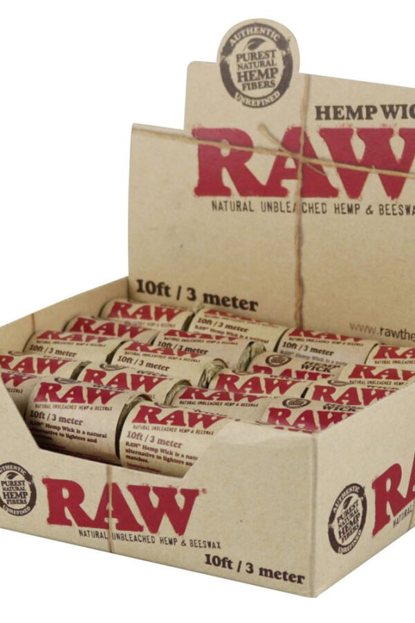 Raw Hempwick - Natural & Unbleached - 40PC DISPLAY
