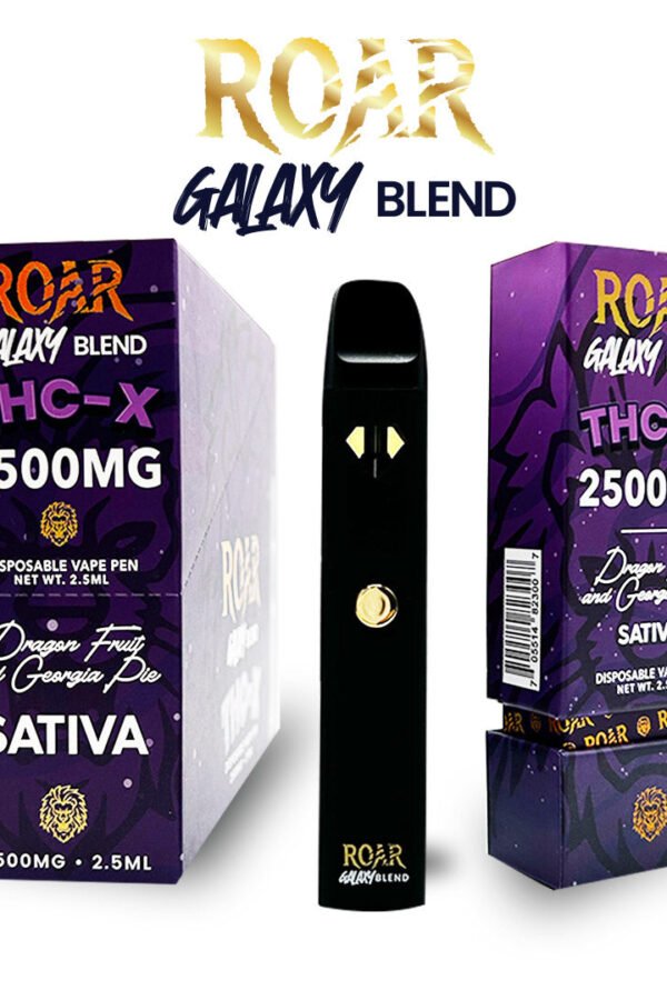 Roar Galaxy Blend THC-X Disposable Vape 2500MG - Dragon Fruit & Georgia Pie (Sativa)