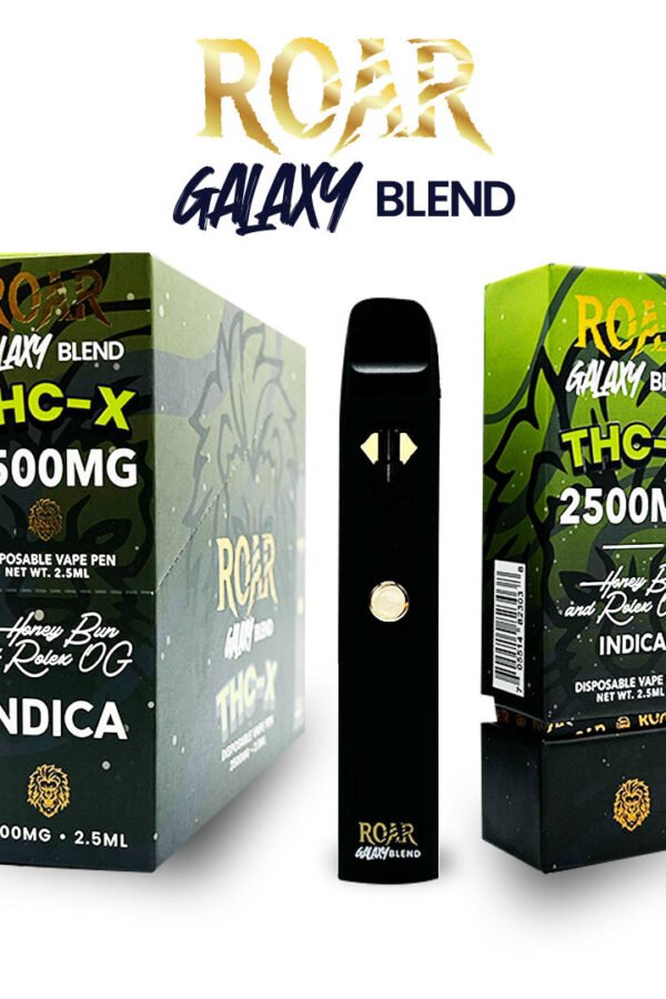 Roar Galaxy Blend THC-X Disposable Vape 2500MG - Honey Bun & Rolex OG (Indica)