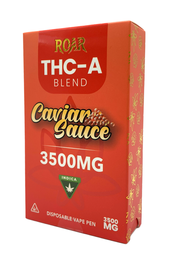 Roar THC-A Blend Disposable Vape 3500MG - Caviar Sauce (Indica)