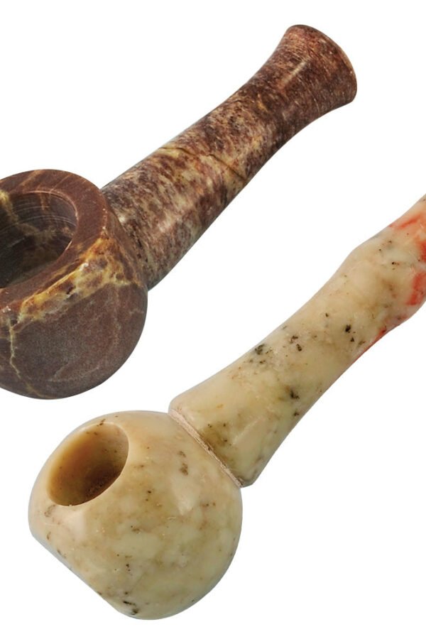 Round Small Stone Pipe - 3"" / 6pcs