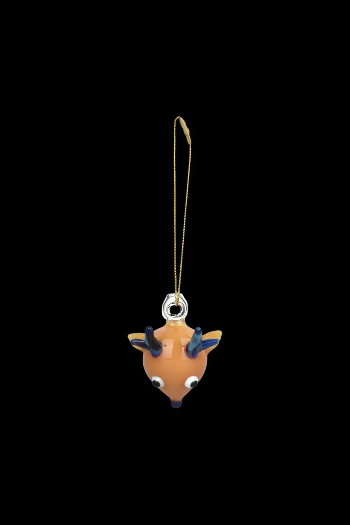 Santa's Secret Hangable Glass Christmas Ornament Hand Pipe - Reindeer