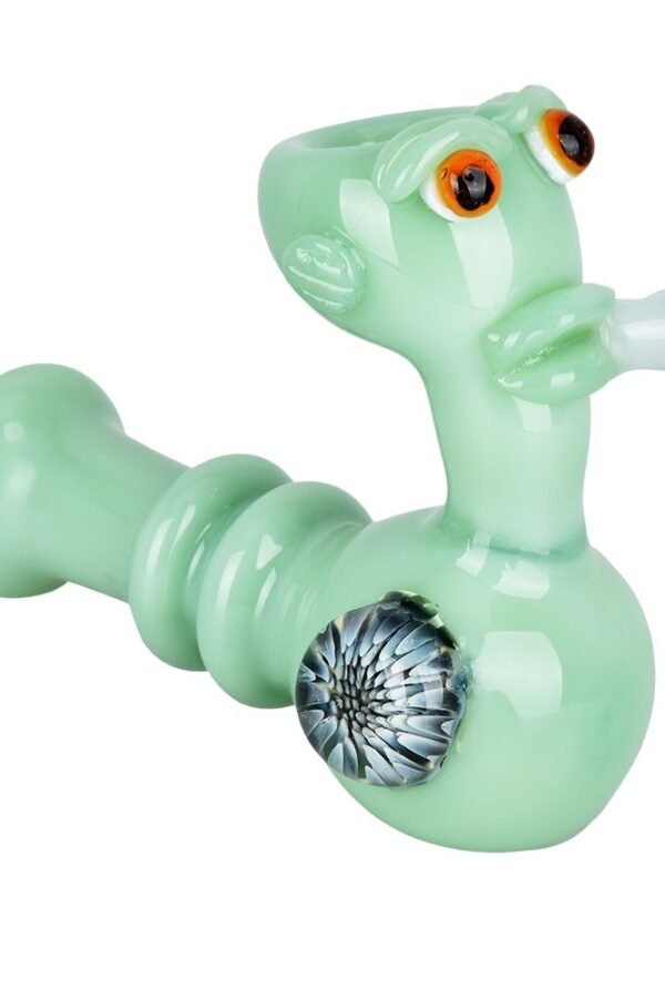 Smoking Alien Glass Hand Pipe - 5""