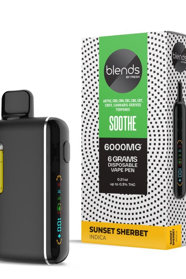 Soothe Blend - 6000mg Vape Pen - Indica - 6ml - Blends by Fresh