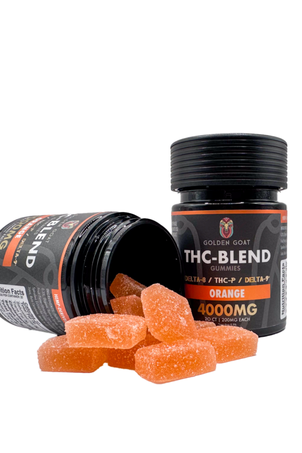 THC Blended 4000MG Infused Gummies Delta 8 / THC-P / Delta 9 - Orange