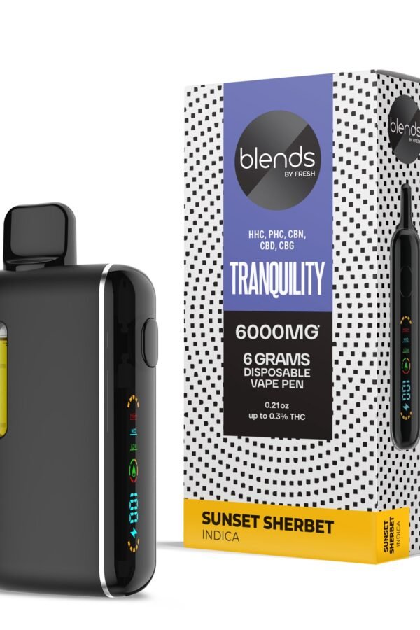 Tranquility Blend - 6000mg Vape Pen - Indica - 6ml - Blends by Fresh