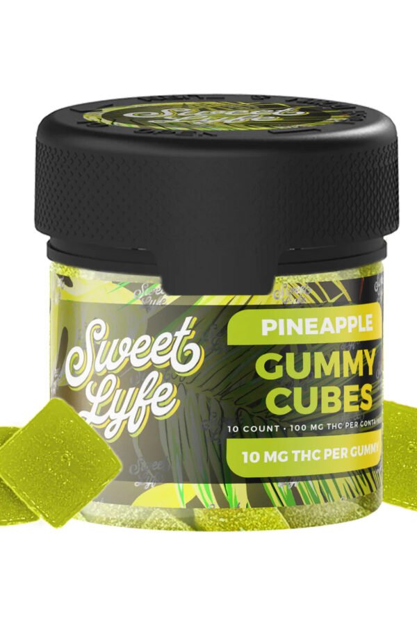 Vegan Gummies 100MG D9 THC- 2oz Jar Pineapple