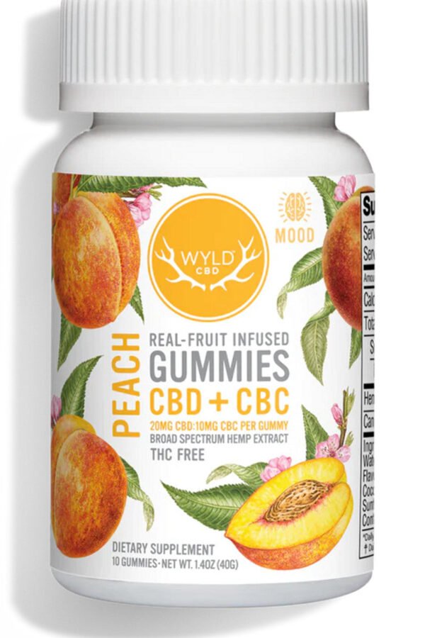WYLD Real Fruit CBD + CBC Gummies Peach (60MG -1200MG)