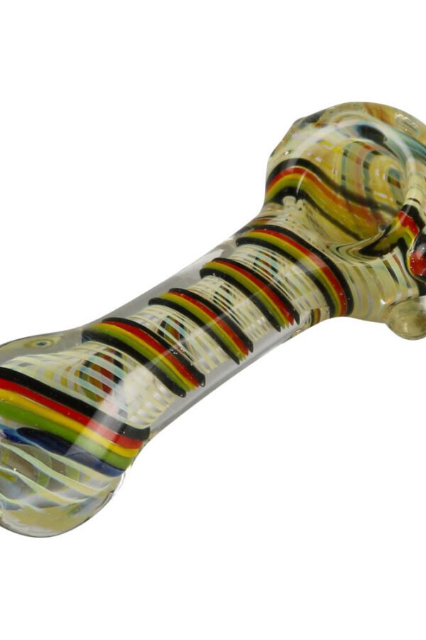 Worked Rasta Spoon Glass Pipe