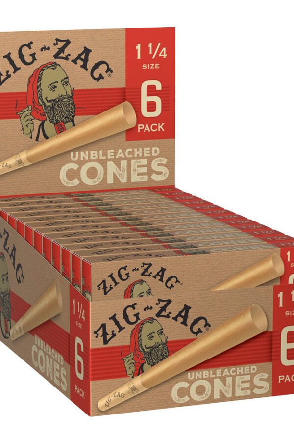 Zig Zag Unbleached Paper Cones - 6pk / 1 1/4"" 24pcs