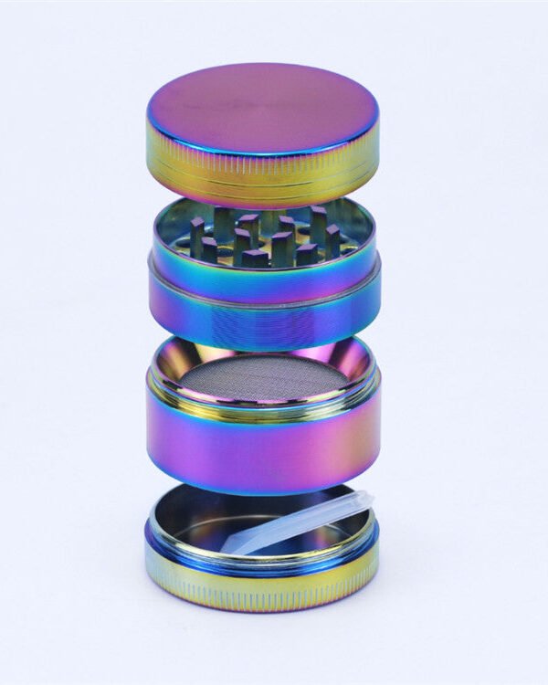 Zinc Alloy Iridescent 4 Piece Metal Grinder