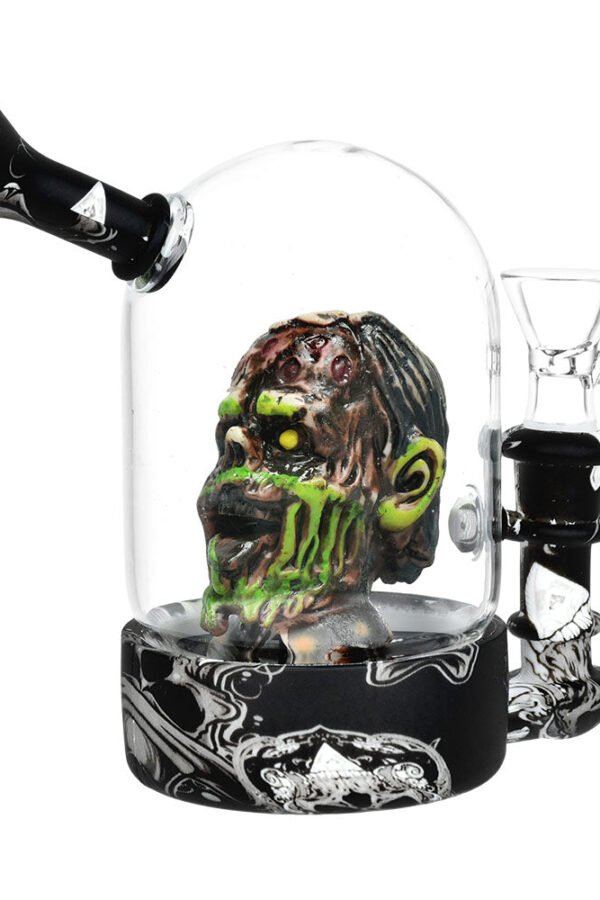 Zombie Head Bell Jar Water Pipe - 4.75"" / 14mm F