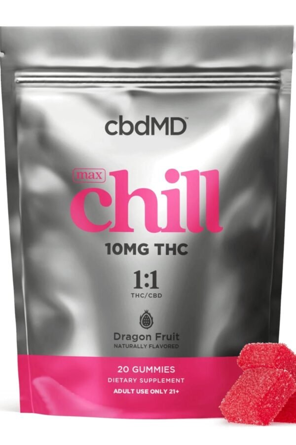 cbdMD Delta 9 THC Chill Gummies 200MG - Dragon Fruit