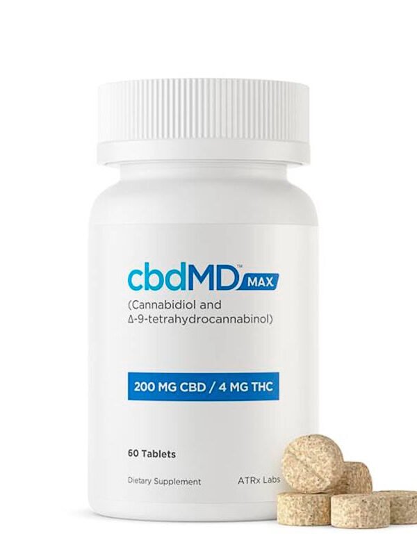 cbdMD Full Spectrum CBD MAX Pain Tablets - 6000MG, 60ct