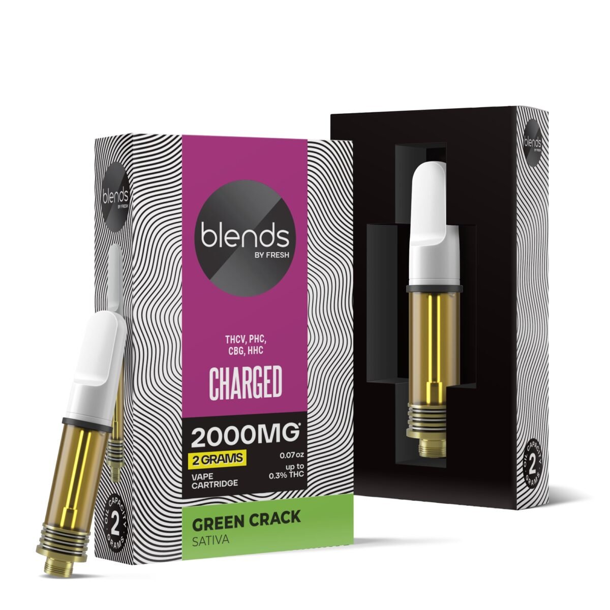 Charged Blend - 2000mg Vape Cart - Sativa - 2ml - Blends by Fresh