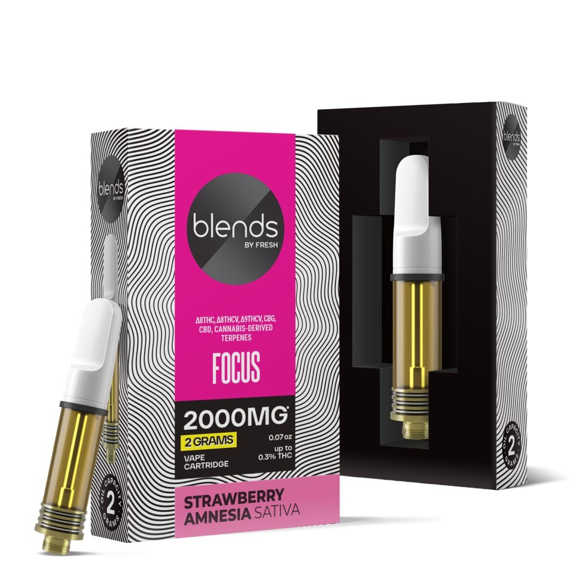 Focus Blend - 2000mg Vape Cart - Sativa - 2ml - Blends by Fresh