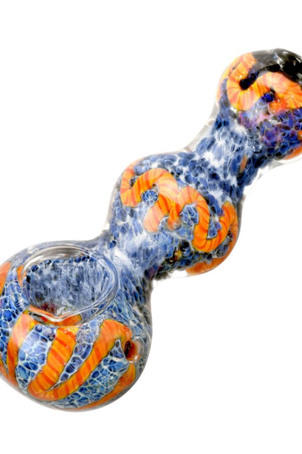 Fritted Squiggle Spoon Glass Pipe