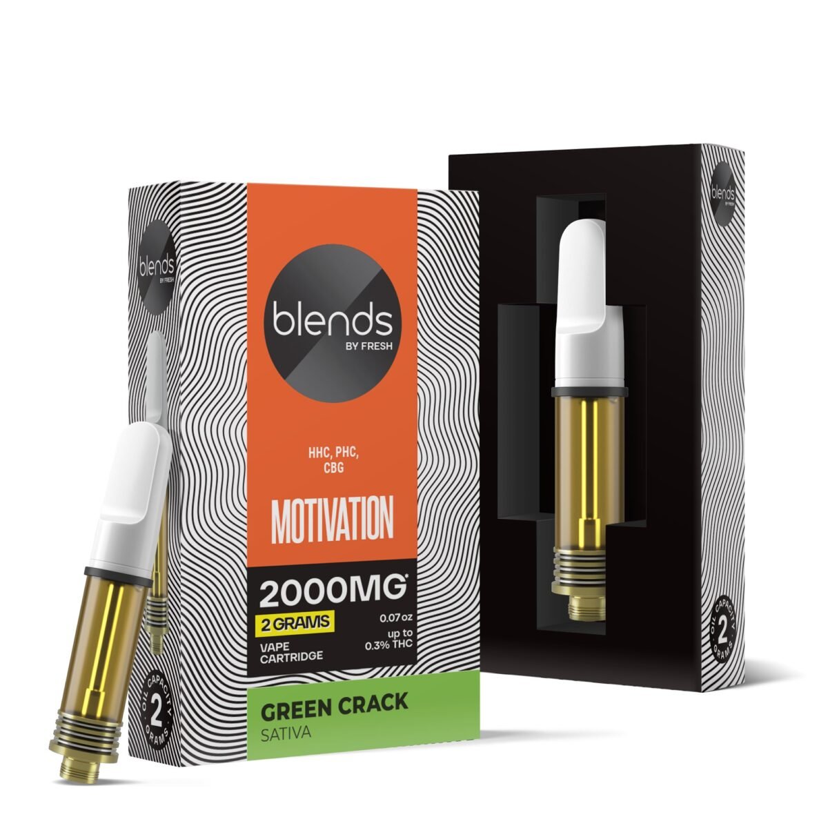 Motivation Blend - 2000mg Vape Cart - Sativa - 2ml - Blends by Fresh