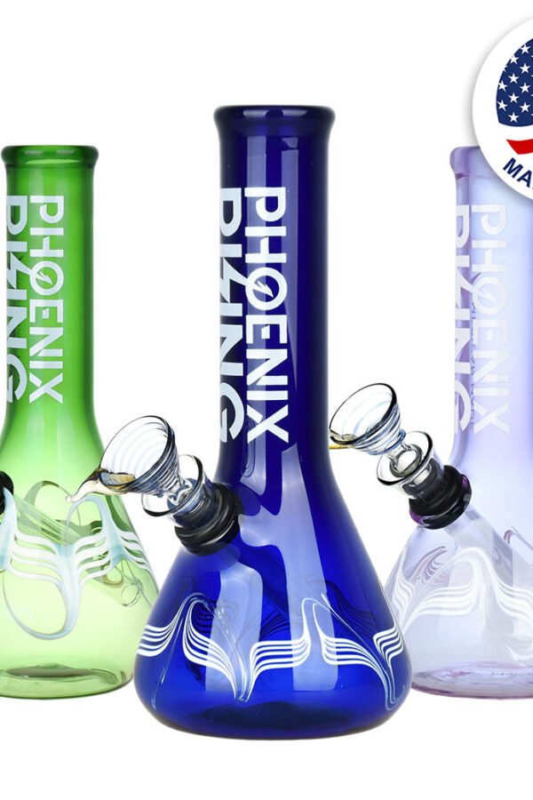 Phoenix Rising Beaker Base Water Pipe - 7""