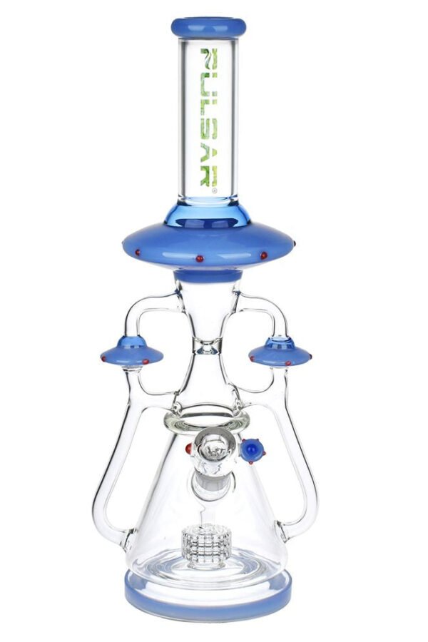 Pulsar Far-Out Visitors Recycler Glass Water Pipe / 17.25"" / 19mm F