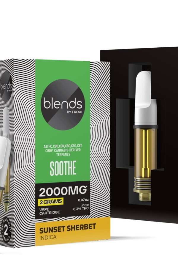 Soothe Blend - 2000mg Vape Cart - Indica - 2ml - Blends by Fresh