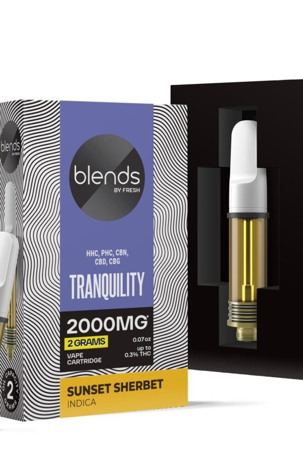 Tranquility Blend - 2000mg Vape Cart - Indica - 2ml - Blends by Fresh