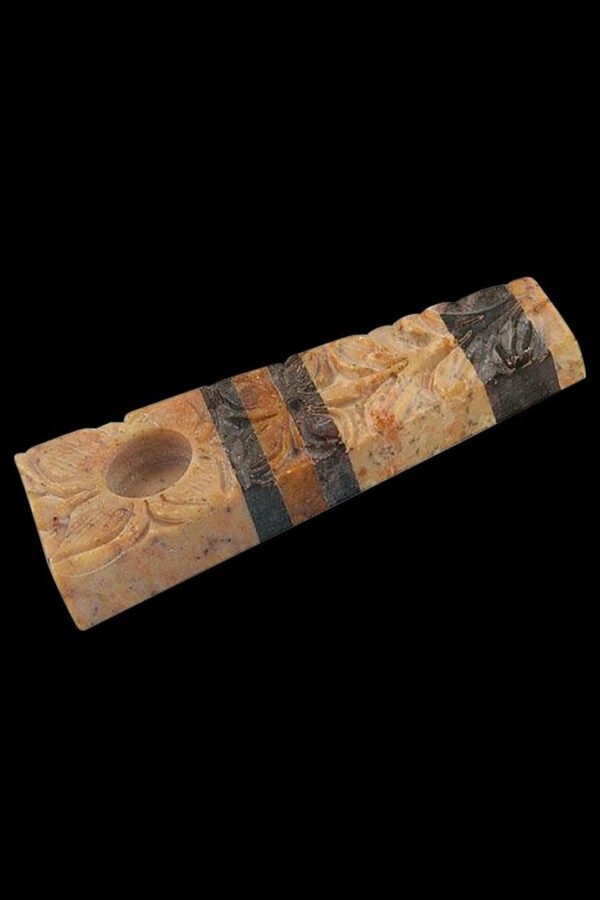 Multicolor Striped Stone Pipe