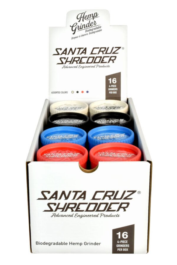 Santa Cruz Shredder Hemp Grinder - 4pc/2.25""/Asst - 16PC DISP