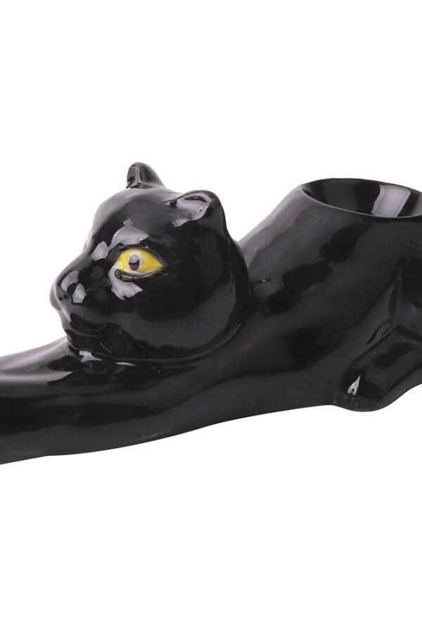 Wacky Bowlz Black Cat Ceramic Pipe - 4""