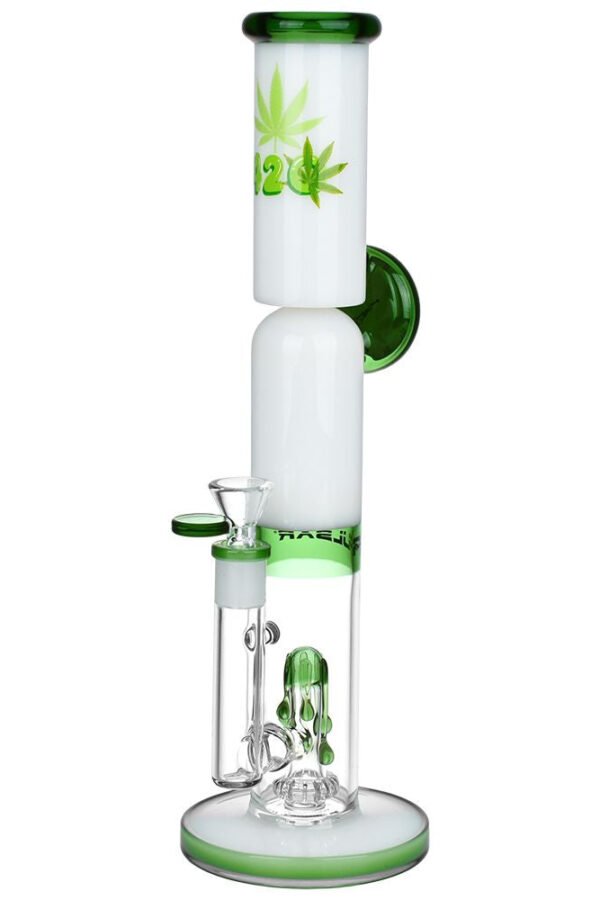 Pulsar 420 O'Clock Glow In The Dark Straight Tube Water Pipe - 13"" / 14mm F