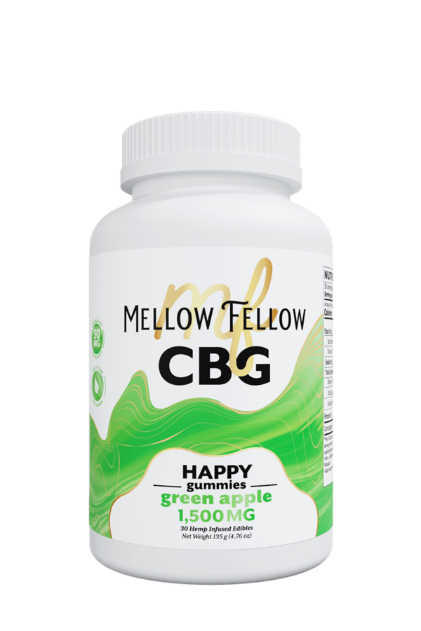 Happy CBG Gummies - 1500mg - Green Apple