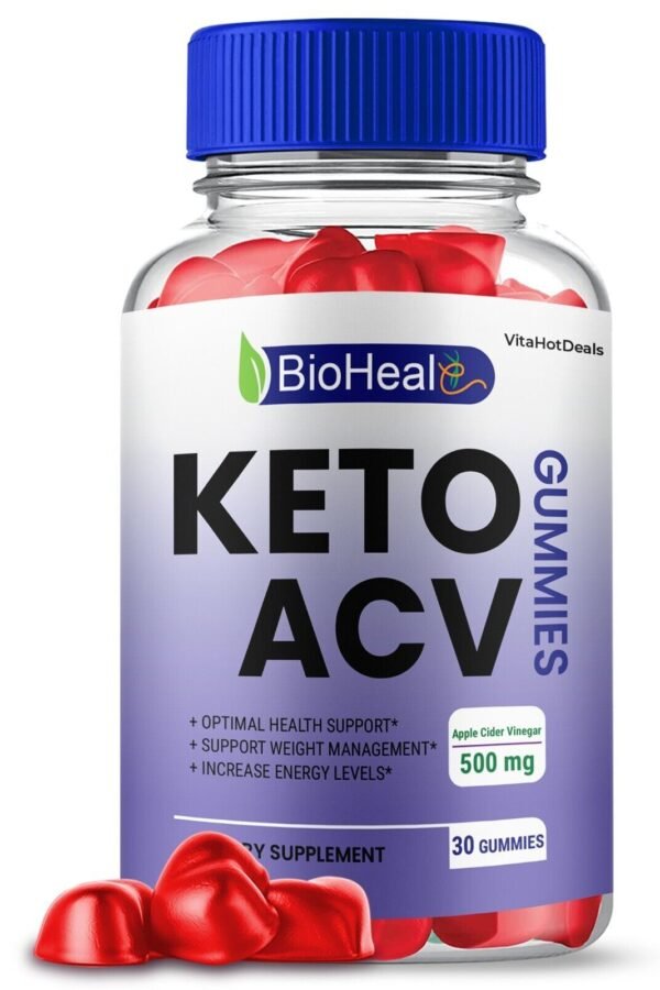 1 Pack BioHeal Keto ACV Gummies Apple Cider Vinegar Max Strength