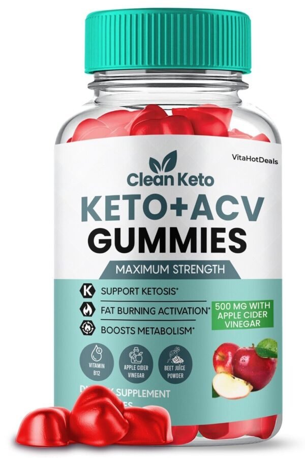 1 Pack Clean Keto ACV Gummies Apple Cider Vinegar Max Strength Gummies