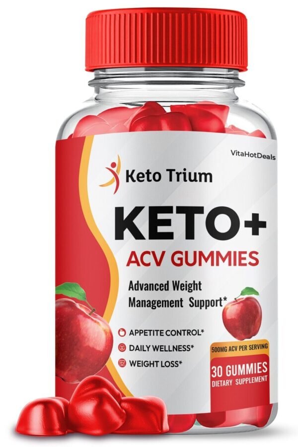 1 Pack Keto Trium ACV Gummies Max Strength Formula Dietary Supplement