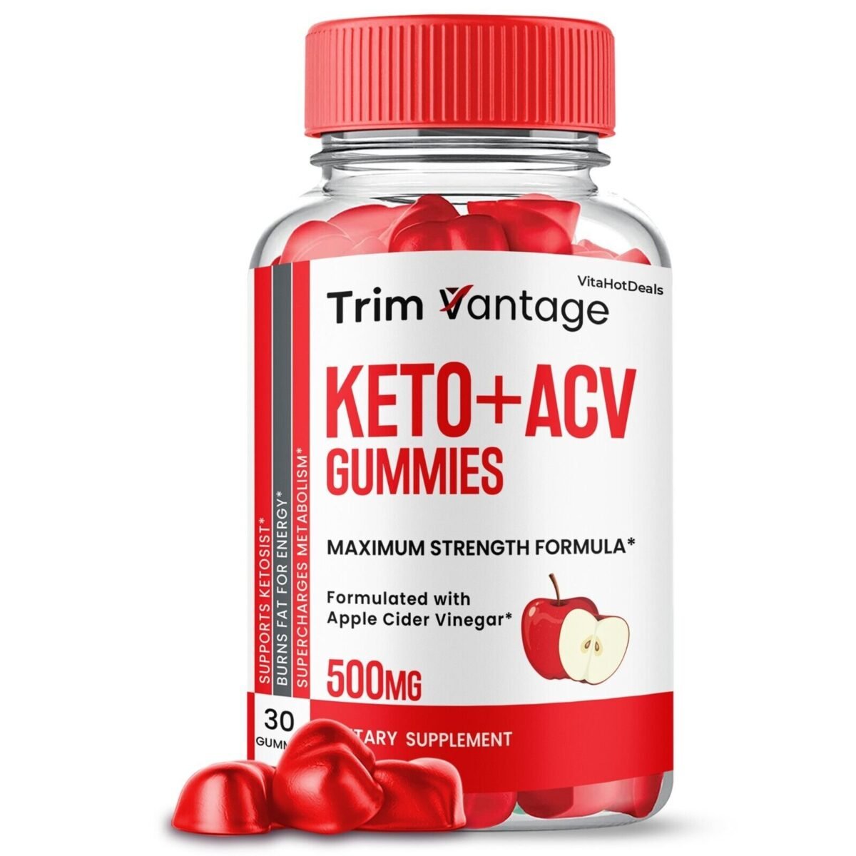 1 Pack Trim Vantage Keto ACV Gummies, TrimVantage ACV Max Strength Supplement