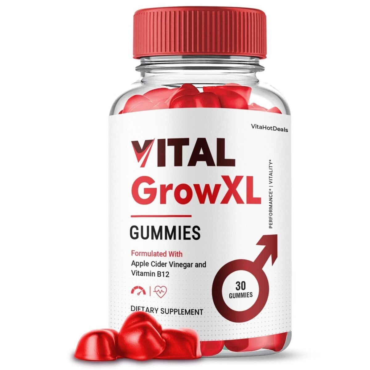 1 Pack Vital Grow XL Gummies For Men, Vital Grow XL Maximum Strength Formula
