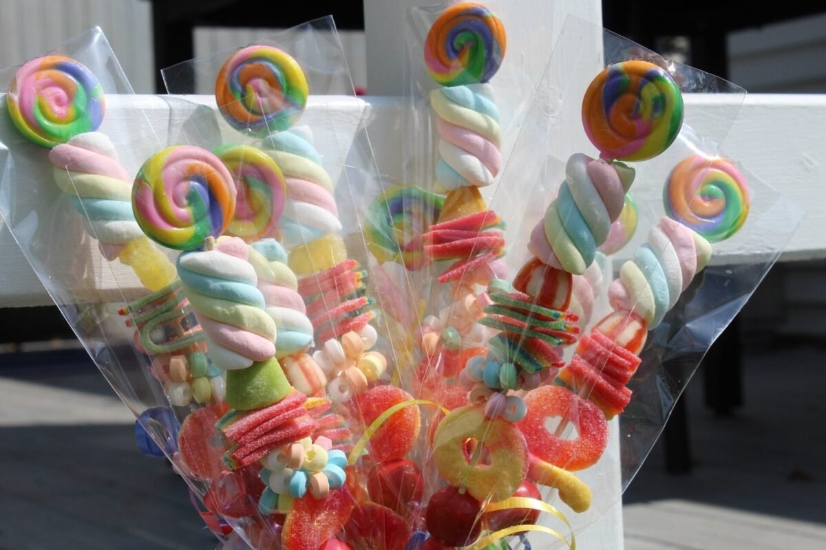 10 Gourmet Lollipop Candy Kabobs| Handcrafted in Maine |Party Favors, Bridal, Baby Shower Gifts, Birthday Party Ideas, Back To School