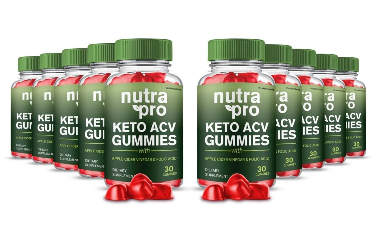 10 Pack Nutra Pro Keto ACV Gummies, Max Strength Premium Formula, NutraPro ACV