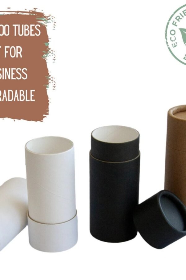 100 Wholesale Push Up Tubes 2Oz 60G - Eco Friendly Packaging For Natural Deodorant & Cosmetics, Compostable 2 Ounce 60 Ml
