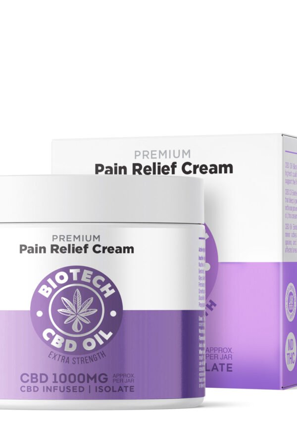 1,000mg CBD Pain Relief Cream - 4oz - Biotech CBD