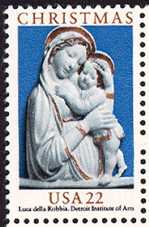 10x 1985 Christmas Genoa Madonna Sculpture Robbia 22C Unused Postage Stamps Free Shipping #1 Source Best Prices On Vintage Stamps