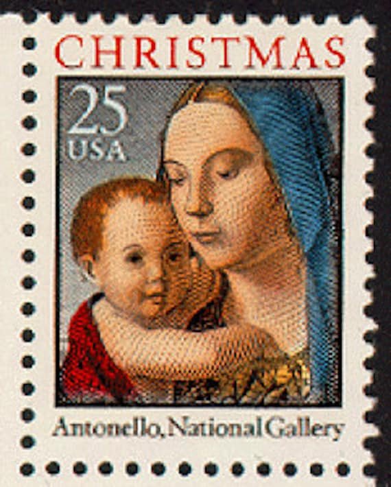 10x 1990 Christmas Madonna & Child Antonello Painting 25C Unused Postage Stamps Free Shipping #1 Source Best Prices On Vintage Stamps