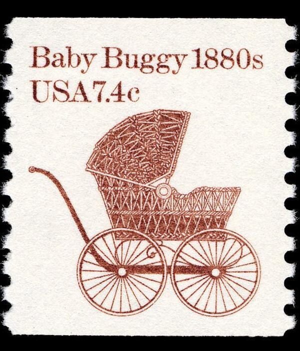 10x Baby Buggy Baby Shower 1984 7C Brown Unused Postage Stamp Free Shipping #1 Source Best Prices On Vintage Stamps